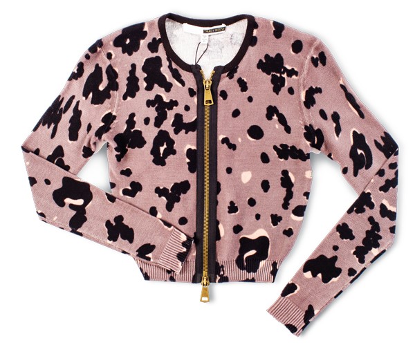 Tracy Reese leopard cropped cardi